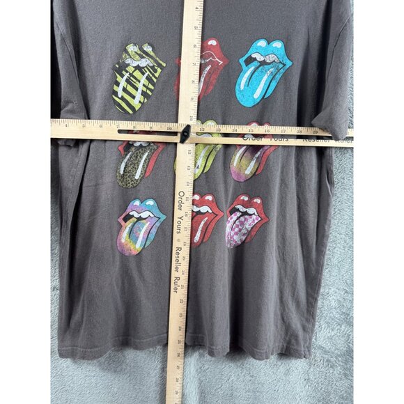 The Rolling Stones Graphic T-Shirt L Multicolor Tongue Logo Brown - Picture 6 of 8